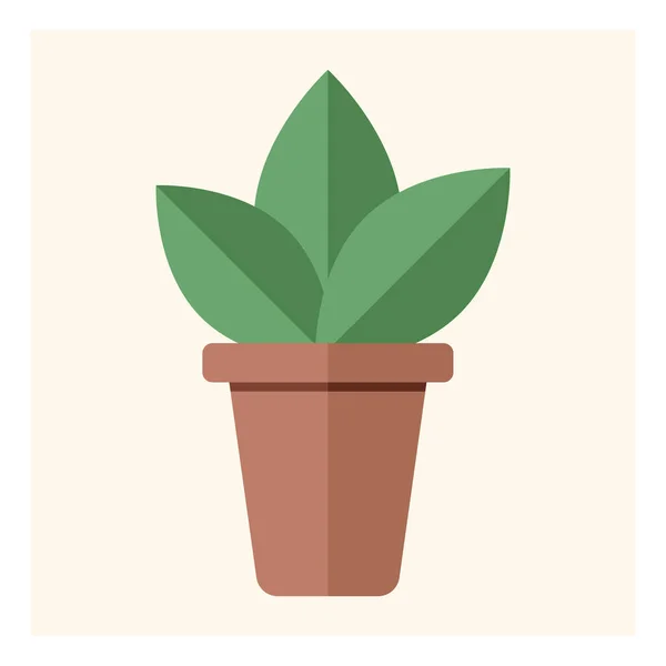 Pflanze im Topf, Illustration, Vektor auf weißem Hintergrund. — Stockvektor