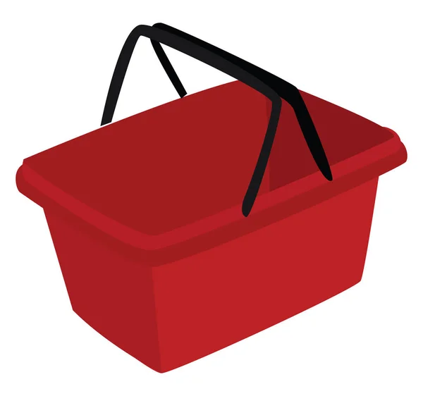 塑料食物篮,图解,白色背景上的载体. — 图库矢量图片