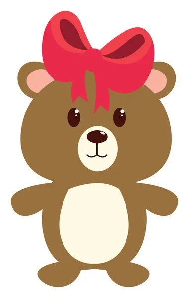 Teddy bear, illustration, vector on white background. — Stock Vector