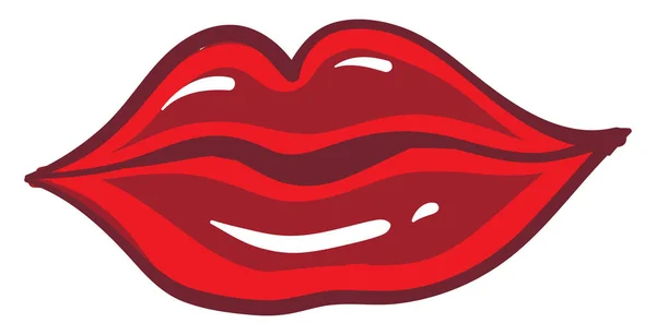 Rode lippen, illustratie, vector op witte achtergrond. — Stockvector
