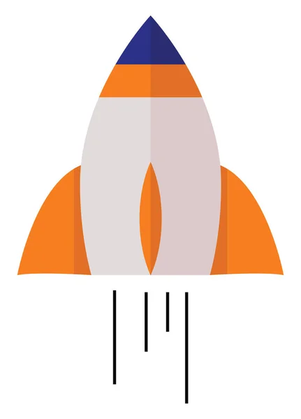 Διαστημικός πύραυλος, εικονογράφηση, διάνυσμα σε λευκό φόντο. — Διανυσματικό Αρχείο