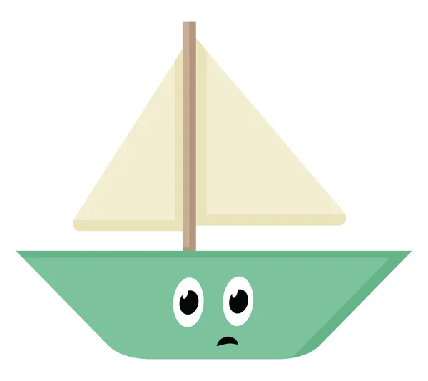 Barco pequeño, ilustración, vector sobre fondo blanco . — Archivo Imágenes Vectoriales