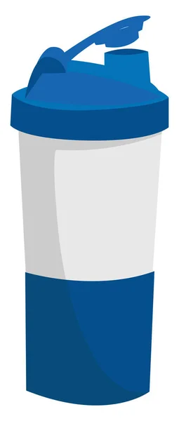 Agitateur bleu, illustration, vecteur sur fond blanc . — Image vectorielle