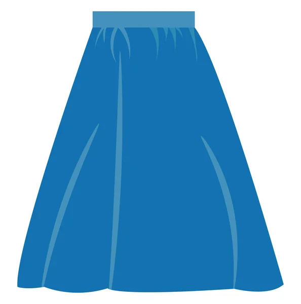 Falda azul, ilustración, vector sobre fondo blanco. — Archivo Imágenes Vectoriales