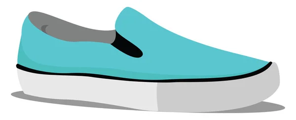 Blue sneaker, illustration, vector on white background. — Stock Vector