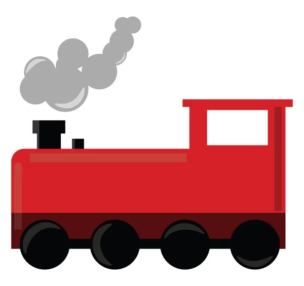Parní lokomotiva, ilustrace, vektor na bílém pozadí. — Stockový vektor