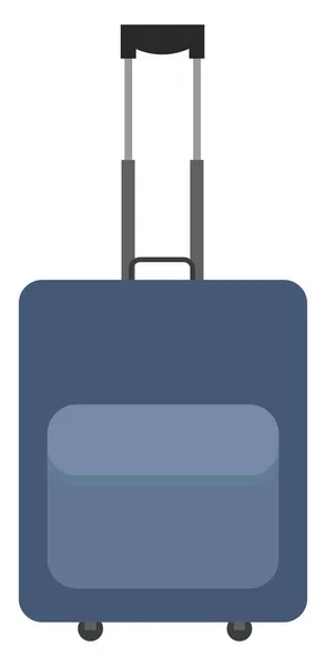 青いスーツケースイラスト白い背景のベクトル. — ストックベクタ