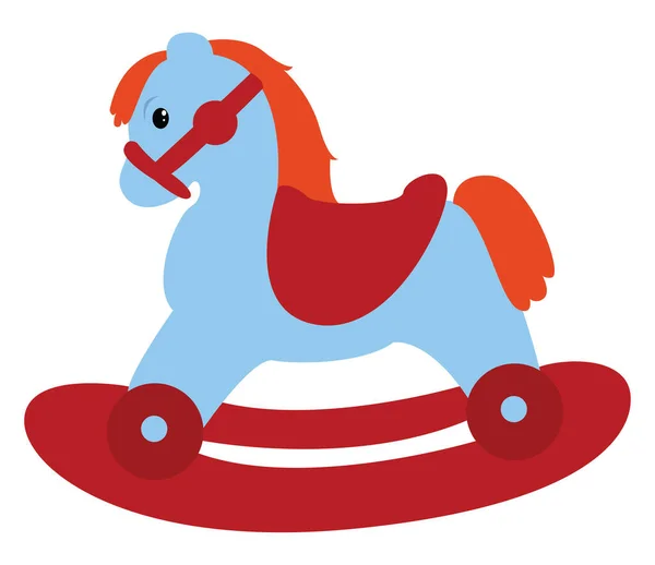Paard speelgoed, illustratie, vector op witte achtergrond. — Stockvector