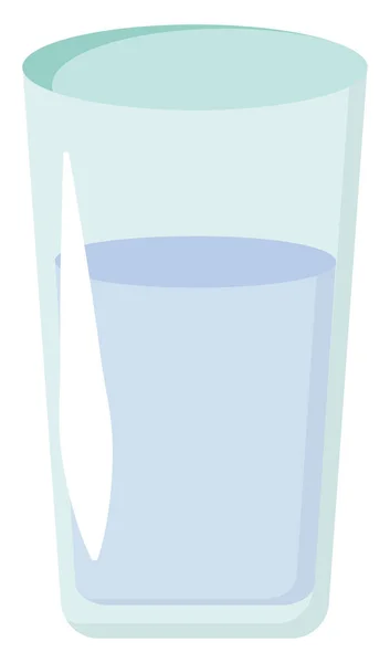 Glas water, illustratie, vector op witte achtergrond. — Stockvector