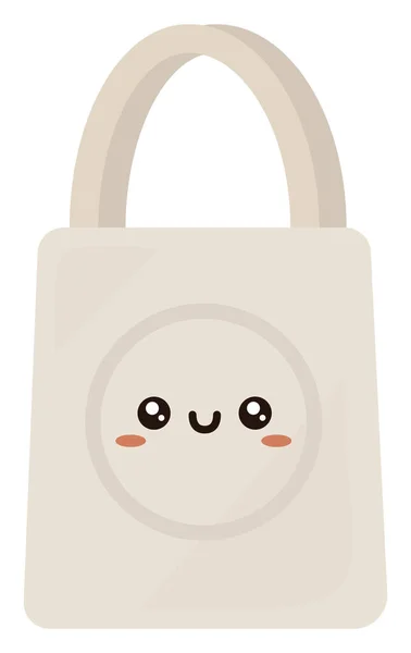 White bag, illustration, vector on white background. — Stock Vector