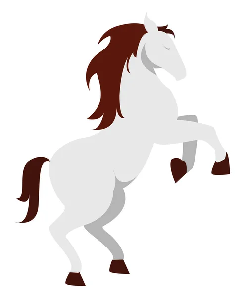 Cheval blanc, illustration, vecteur sur fond blanc . — Image vectorielle