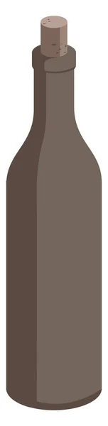 Botella de vino, ilustración, vector sobre fondo blanco. — Vector de stock