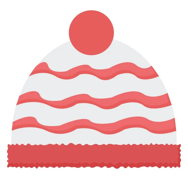 Sombrero de invierno, ilustración, vector sobre fondo blanco. — Vector de stock