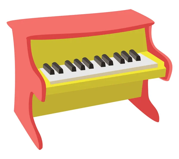 Brinquedo do piano do bebê, ilustração, vetor no fundo branco . —  Vetores de Stock