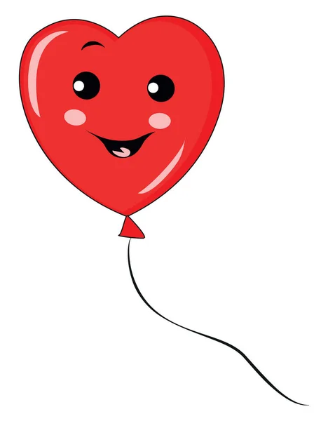 Balloon heart, illustration, vector on white background. — ストックベクタ