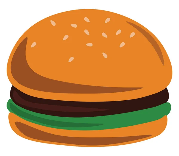 Hamburguesa, ilustración, vector sobre fondo blanco . — Archivo Imágenes Vectoriales