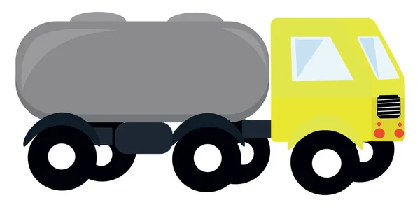 Camion jaune, illustration, vecteur sur fond blanc. — Image vectorielle