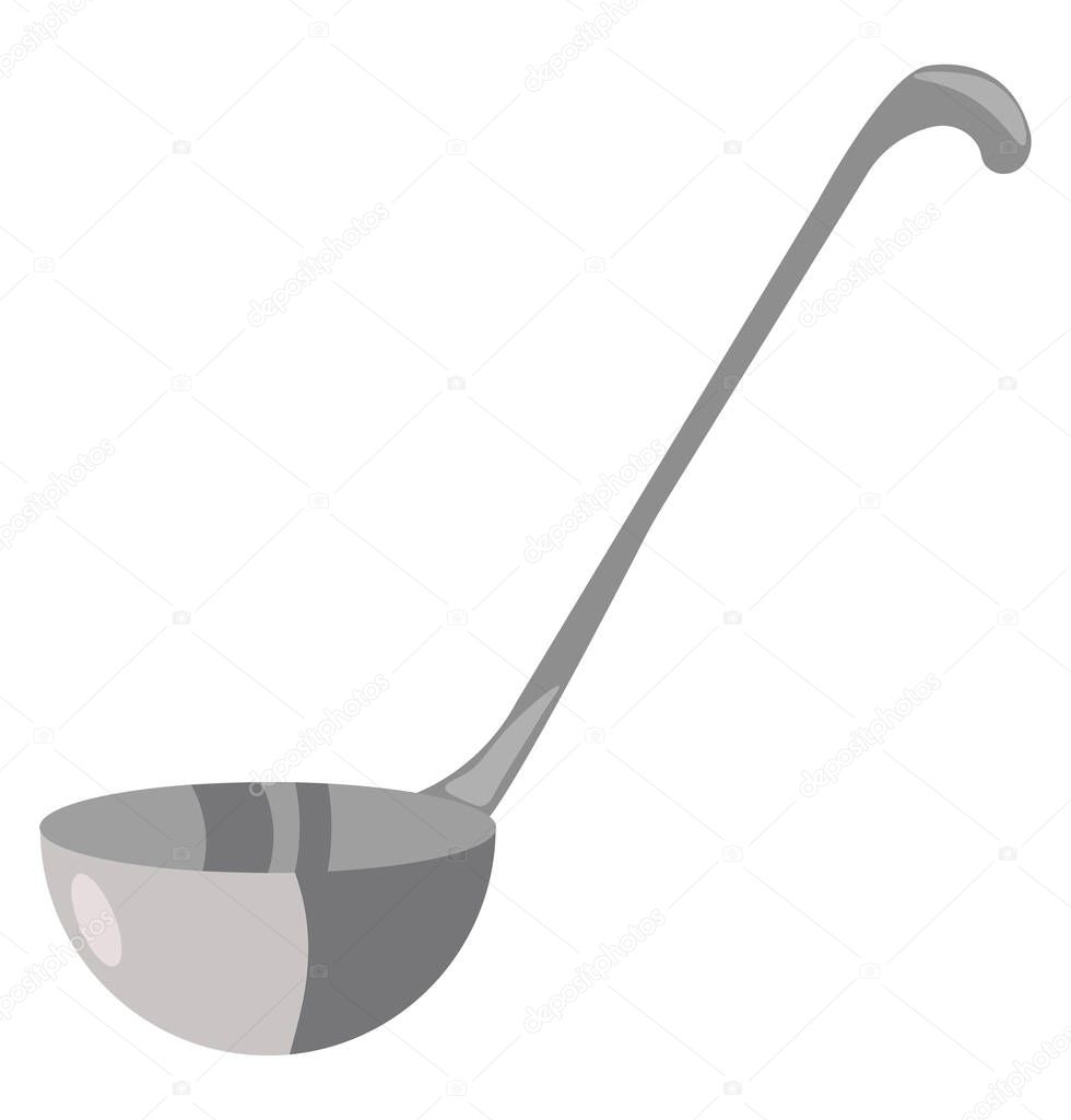 Ladle, illustration, vector on white background.