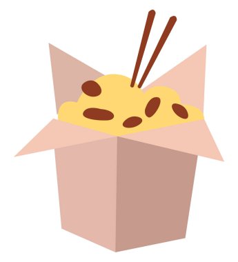 Çin yemeği, illüstrasyon, beyaz arka plan vektörü.