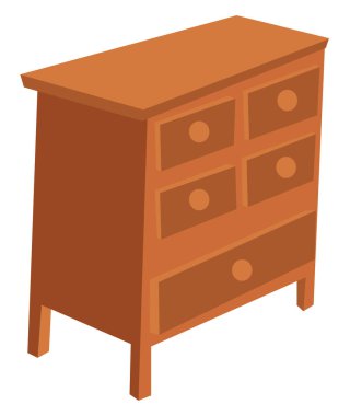 Çekmeceler, illüstrasyon, beyaz arkaplan üzerindeki vektör.