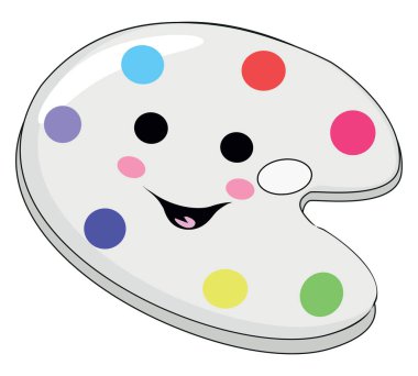 Renk paleti, illüstrasyon, beyaz arkaplan üzerindeki vektör.