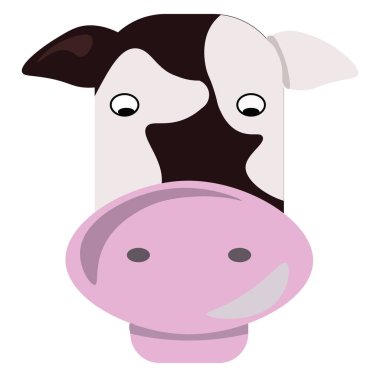 İnekler başı, illüstrasyon, beyaz arkaplan üzerindeki vektör.