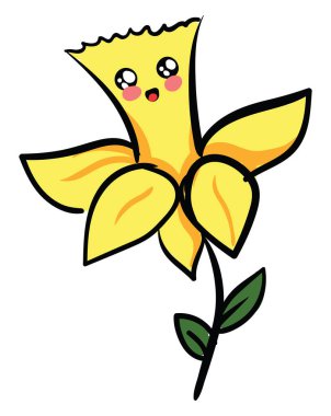 Nergis tatlısı, illüstrasyon, beyaz arkaplan üzerindeki vektör.