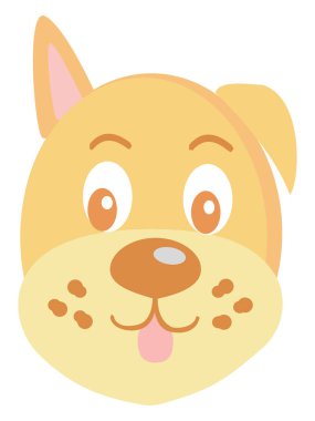 Köpek gülüşleri, illüstrasyon, beyaz arkaplan vektörü.