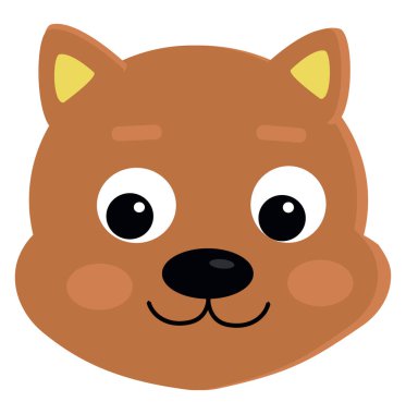 Mutlu köpek, illüstrasyon, beyaz arka plan vektör.