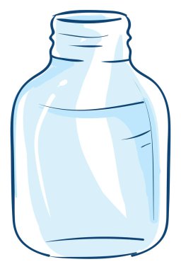 Boş kavanoz, illüstrasyon, beyaz arkaplan üzerindeki vektör.