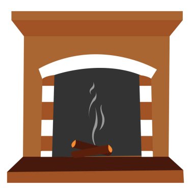 Sönmüş ateş, illüstrasyon, beyaz arkaplanda vektör.