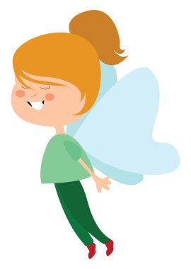 Peri, illüstrasyon, beyaz arkaplan vektörü.