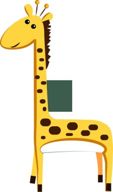 Küçük zürafa, illüstrasyon, beyaz arka plan üzerinde vektör.