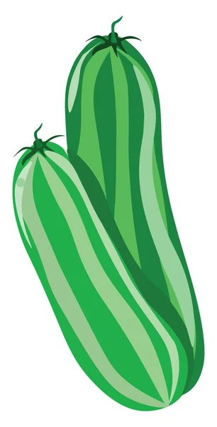 Cucumbers, illustration, vector on white background. — Stock Vector