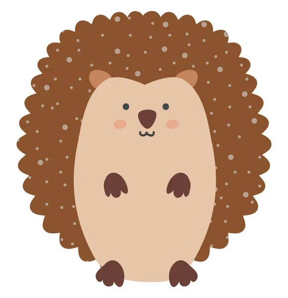 Cute little hedgehog, illustration, vector on white background. — Stock Vector
