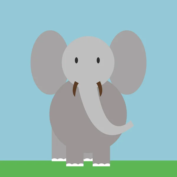 Elefante grande, ilustración, vector sobre fondo blanco . — Vector de stock