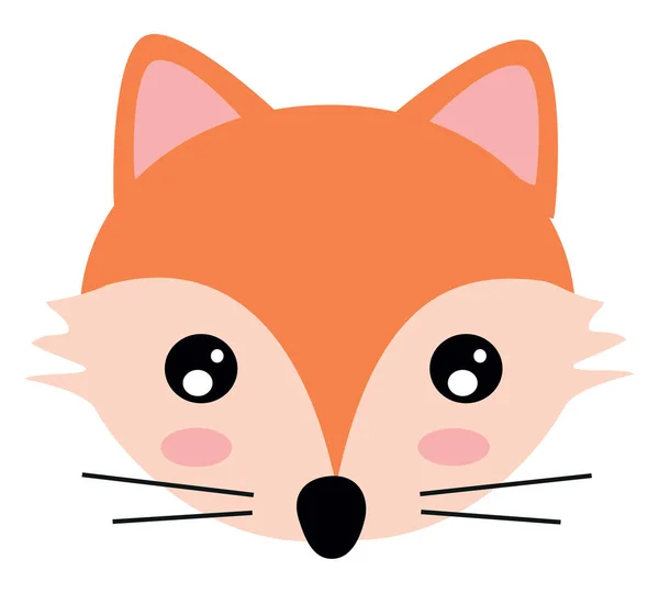 狐狸的头，插图，白色背景上的矢量. — 图库矢量图片