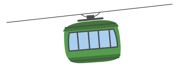 Funiculaire, illustration, vecteur sur fond blanc . — Image vectorielle