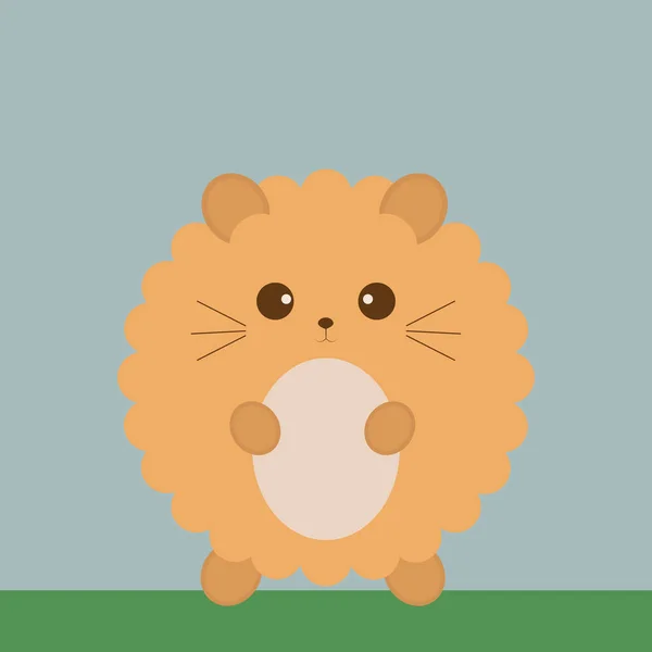 Kleine hamster, illustratie, vector op witte achtergrond. — Stockvector