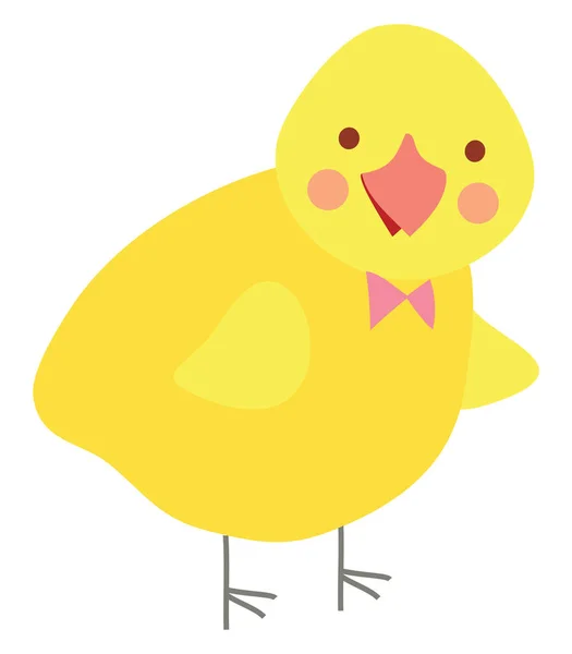 Glad kyckling, illustration, vektor på vit bakgrund. — Stock vektor