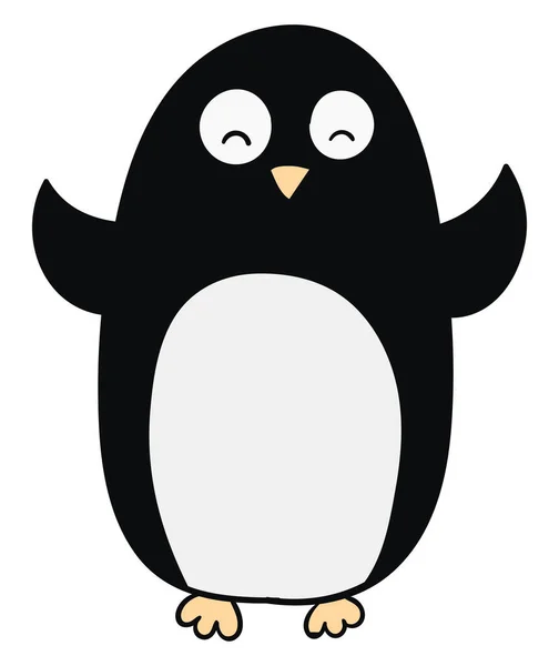 Pinguim feliz, ilustração, vetor sobre fundo branco . — Vetor de Stock