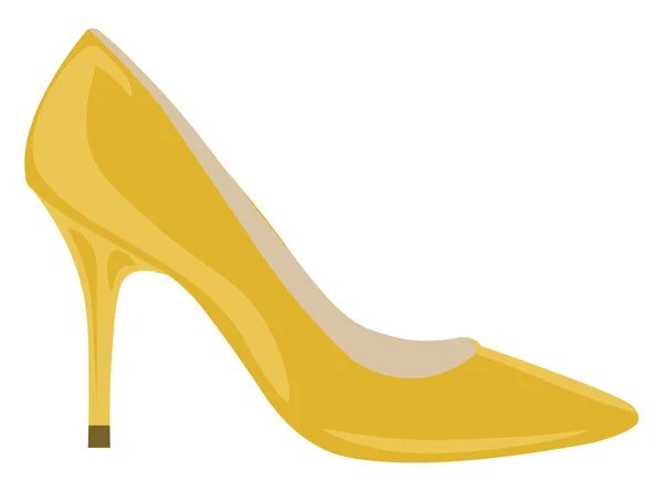 Yellow heel, illustration, vector on white background. — ストックベクタ