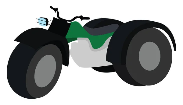 Green terrain vehicle, illustration, vector on white background. — Stock Vector