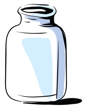 Kavanoz çizimi, illüstrasyon, beyaz arkaplan üzerindeki vektör.