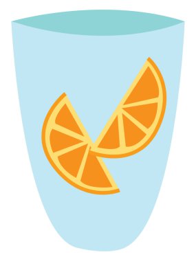 Turuncu cam, illüstrasyon, beyaz arka plan vektör.