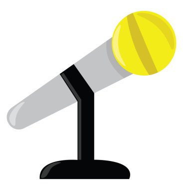 Mikrofon, illüstrasyon, beyaz arka planda vektör.