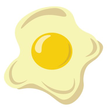 Omlet, illüstrasyon, beyaz arkaplan vektörü.