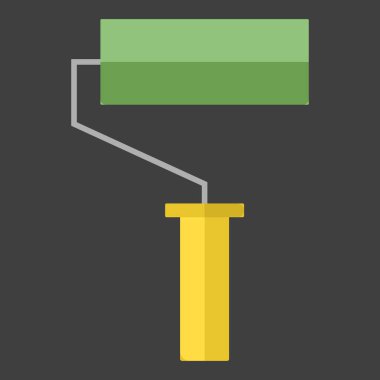 Boyama silindiri, illüstrasyon, beyaz arkaplan üzerindeki vektör.