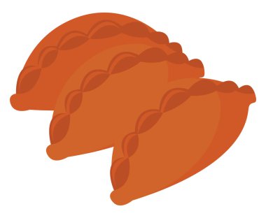 Patatesli turtalar, illüstrasyon, beyaz arkaplanda vektör.