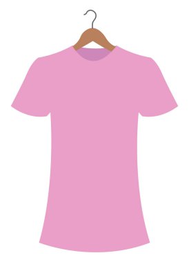 Pembe gömlek, illüstrasyon, beyaz arkaplanda vektör.